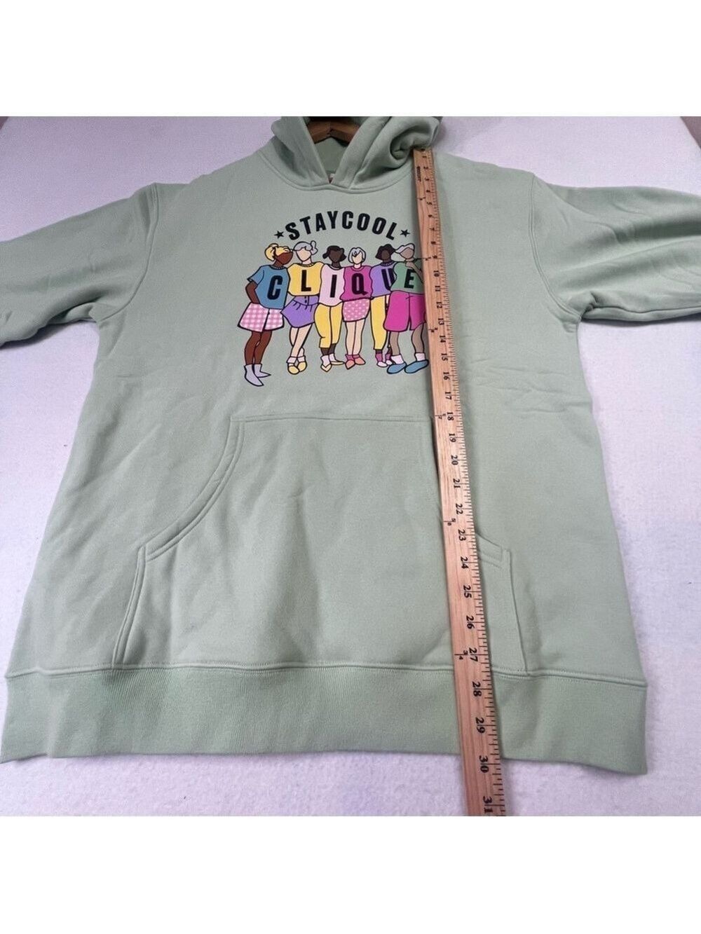 Stay Cool NYC Clique Mens Hoodie Size Large Green - Picture 8 of 9